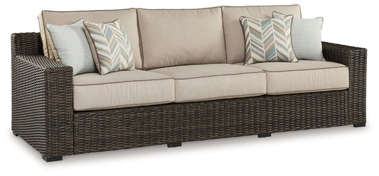 Coastline Bay - Brown - Sofa With Cushion - Hornell Furniture Outlet