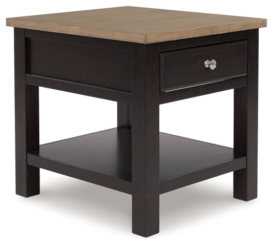 Drazmine - Brown - Rectangular End Table - Hornell Furniture Outlet