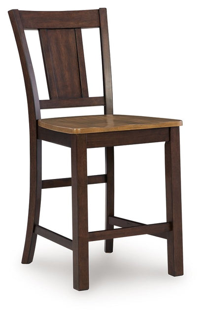 Rylandeen - Barstool (Set of 2) - Light Brown / Dark Brown - Hornell Furniture Outlet