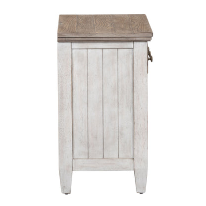 Heartland - 1 Drawer Nightstand With Charging Station - White - Hornell Furniture Outlet
