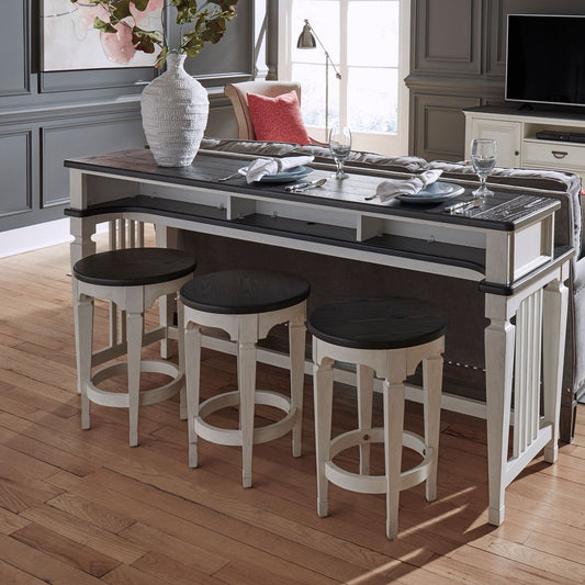 Allyson Park - Console Stool - White - Hornell Furniture Outlet
