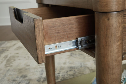 Roanhowe - Brown - Rectangular End Table - Hornell Furniture Outlet