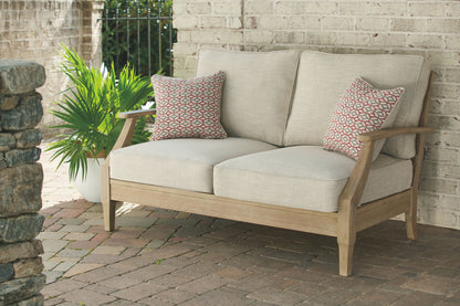 Clare View - Beige - Loveseat w/Cushion - Hornell Furniture Outlet