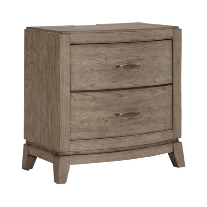 Avalon - Nightstand With Charging Station - Burnished Beige - Hornell Furniture Outlet