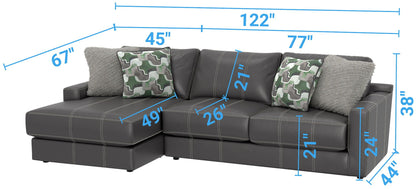 Minori - Italian Leather Sectional - Hornell Furniture Outlet
