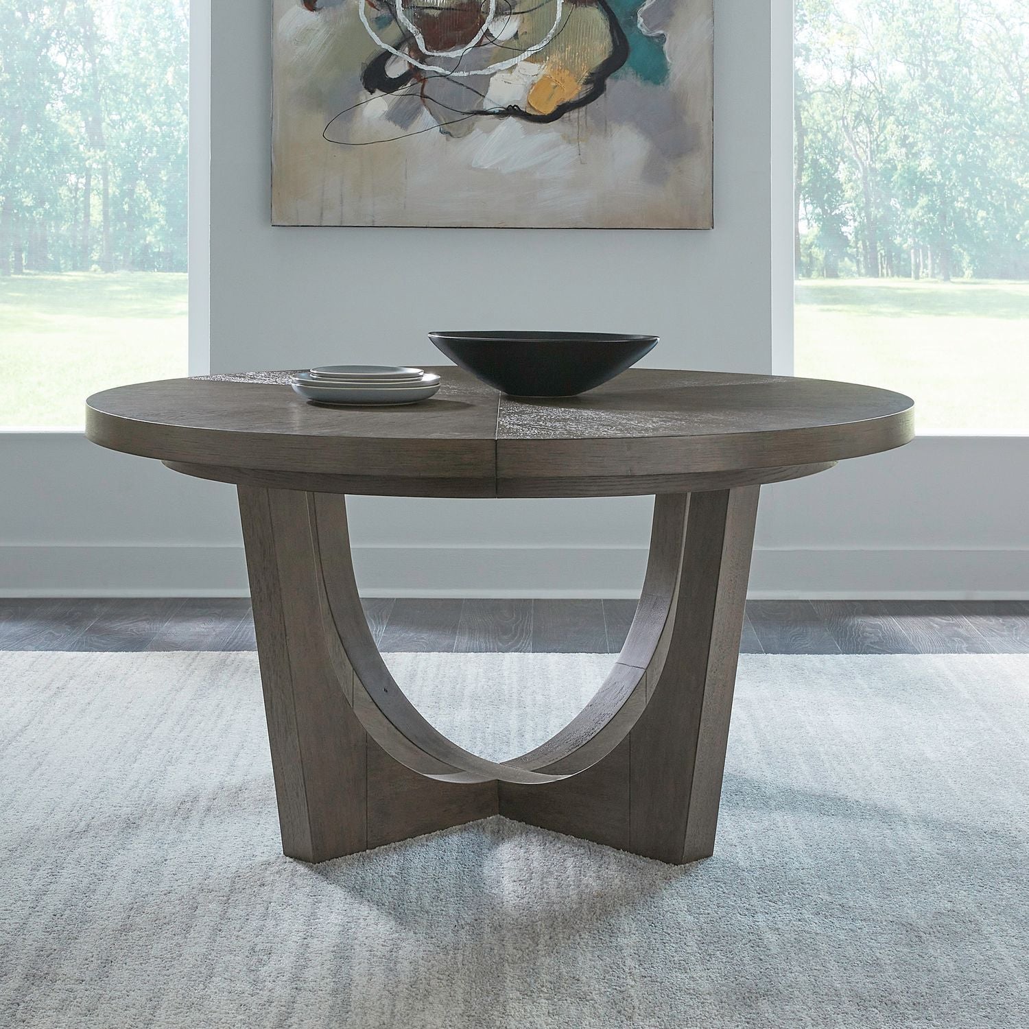Cascade Falls - Pedestal Table - Brown - Hornell Furniture Outlet