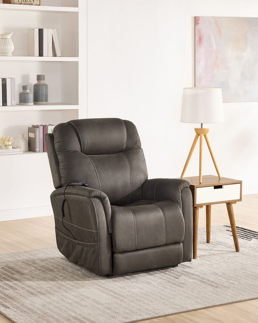 Thames - Power Lift Chair With Power Headrest - Brown - Hornell Furniture Outlet