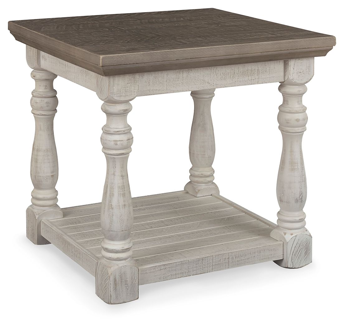 Havalance - Rectangular End Table - Gray / White - Hornell Furniture Outlet