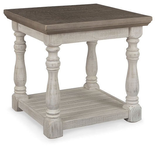 Havalance - Rectangular End Table - Gray / White - Hornell Furniture Outlet