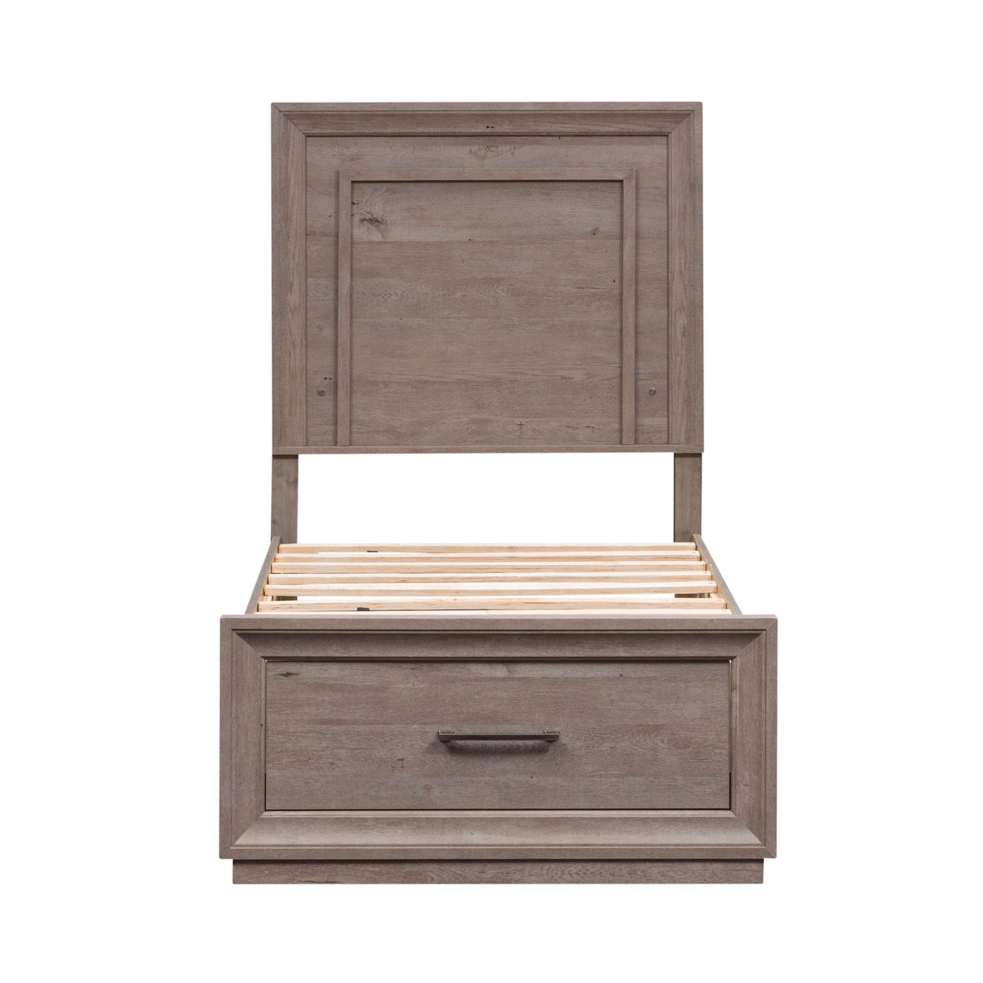 Horizons - Twin Storage Bed - Medium Gray - Hornell Furniture Outlet