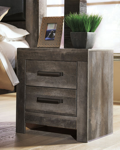 Wynnlow - Two Drawer Night Stand - Gray - Hornell Furniture Outlet