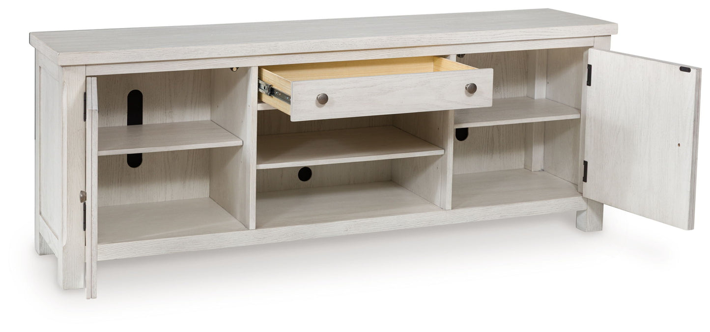 Robbinsdale - Antique White - Extra Large TV Stand - Hornell Furniture Outlet