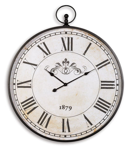 Augustina - Wall Clock - Antique Black - Hornell Furniture Outlet