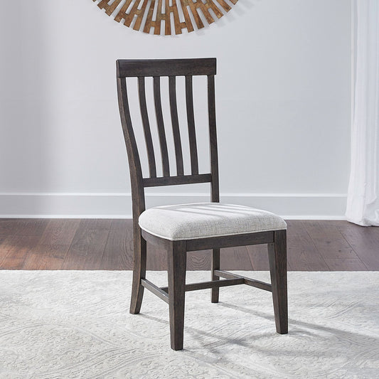 Grant Park - Slat Back Side Chair (RTA) - Brown - Hornell Furniture Outlet