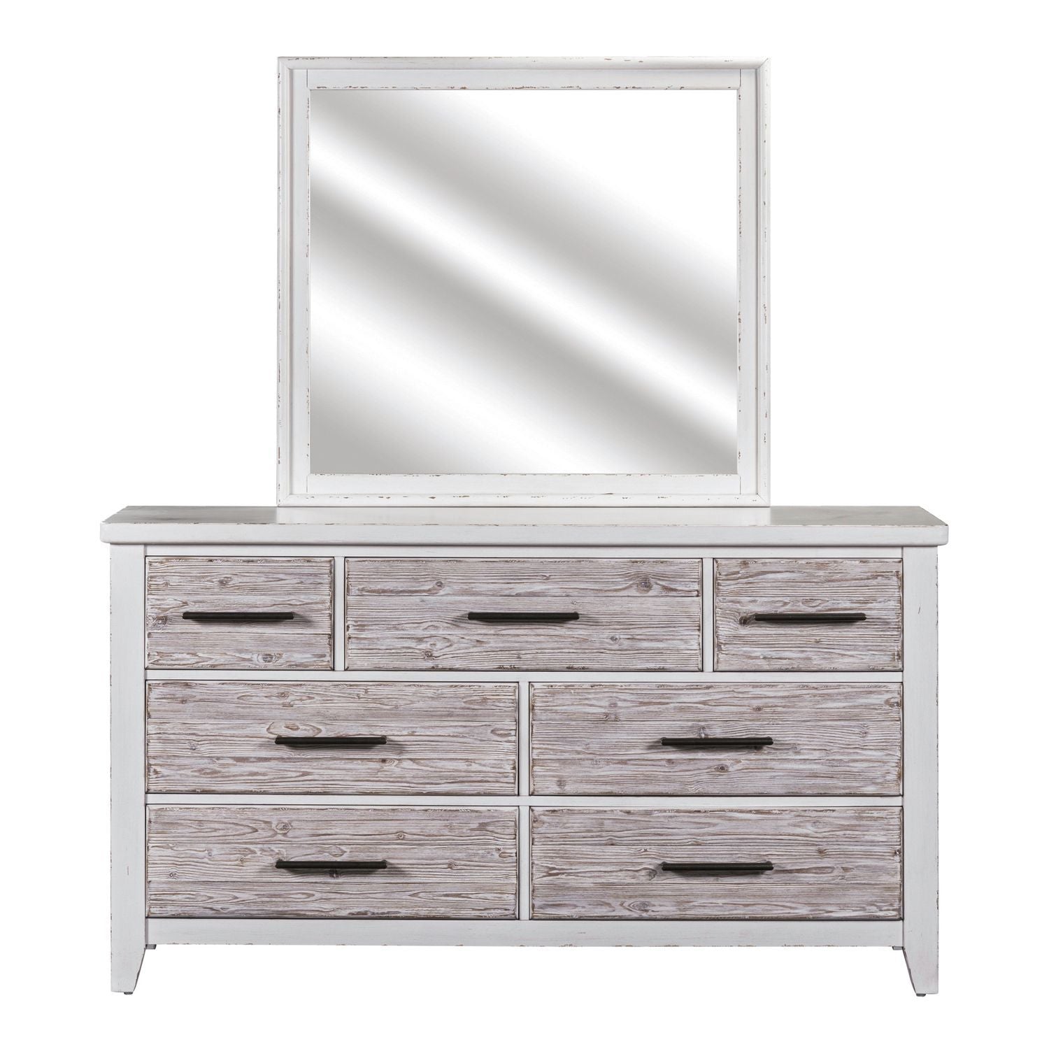 Backroads - Dresser & Mirror - White - Hornell Furniture Outlet