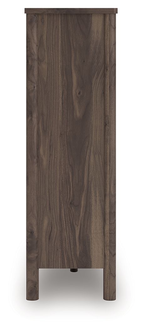 Pamytta - Brown - Five Drawer Wide Chest - Hornell Furniture Outlet