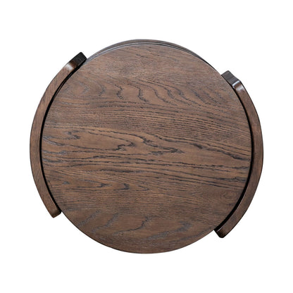 Warren Park - Round End Table - Brown - Hornell Furniture Outlet