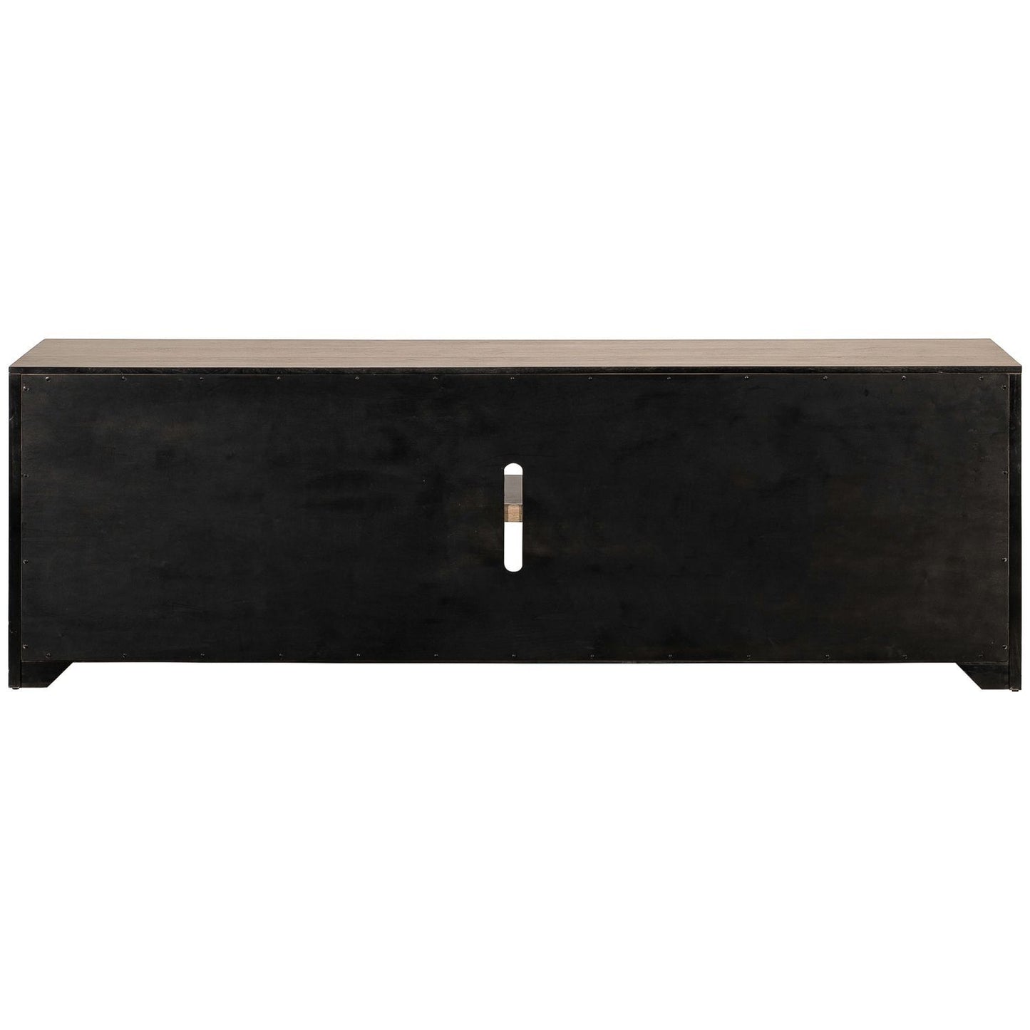 Fireplace TV Console - 82" Console With Fire FTS - Light Brown - Hornell Furniture Outlet
