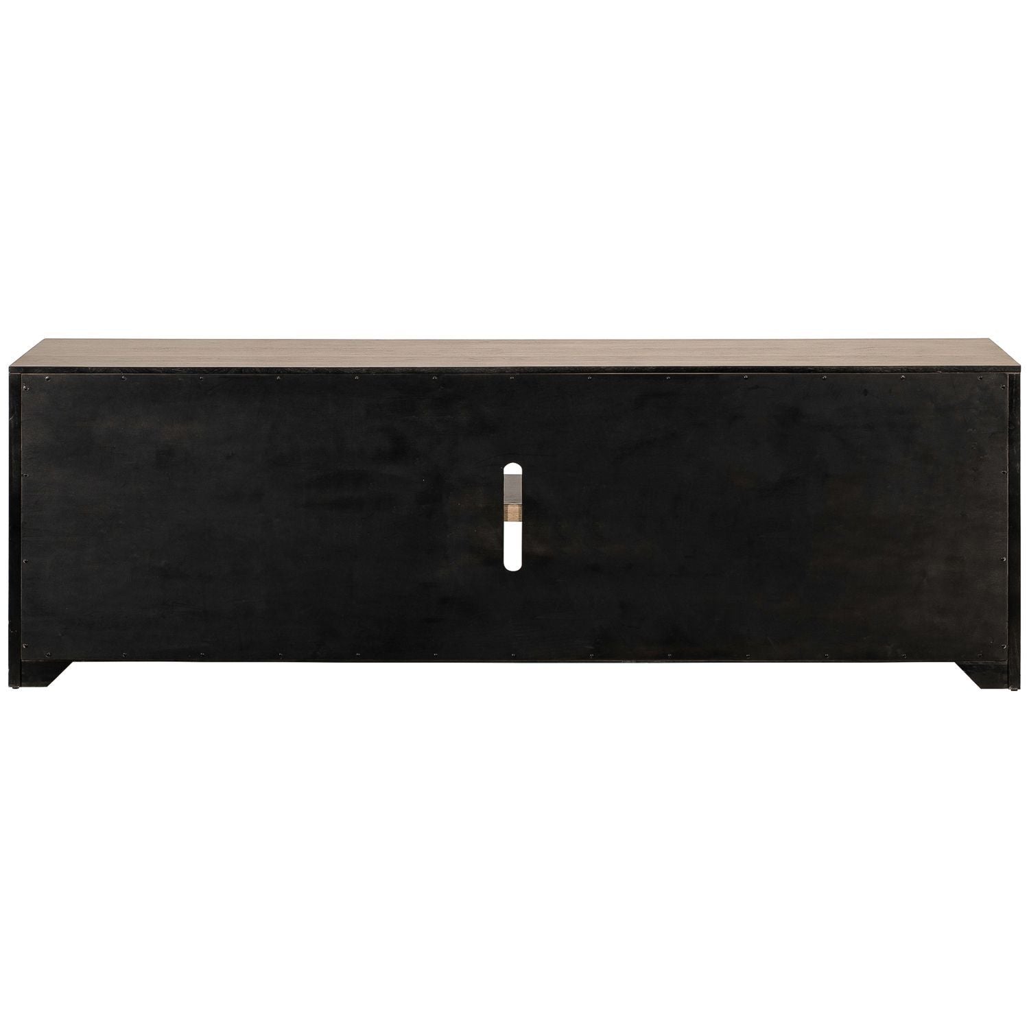 Fireplace TV Console - 82" Console With Fire FTS - Light Brown - Hornell Furniture Outlet