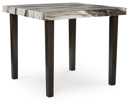 Jeshina - Dark Brown / Beige - Square Dining Room Counter Table - Hornell Furniture Outlet