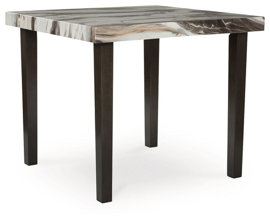 Jeshina - Dark Brown / Beige - Square Dining Room Counter Table - Hornell Furniture Outlet