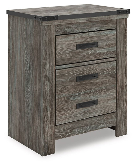 Frandern - Gray - Two Drawer Night Stand - Hornell Furniture Outlet