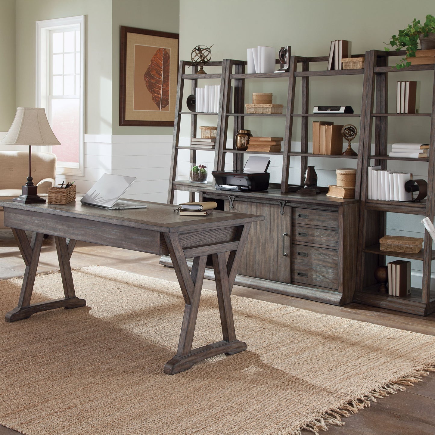 Stone Brook - Home Office Desk Set - Hornell Furniture Outlet