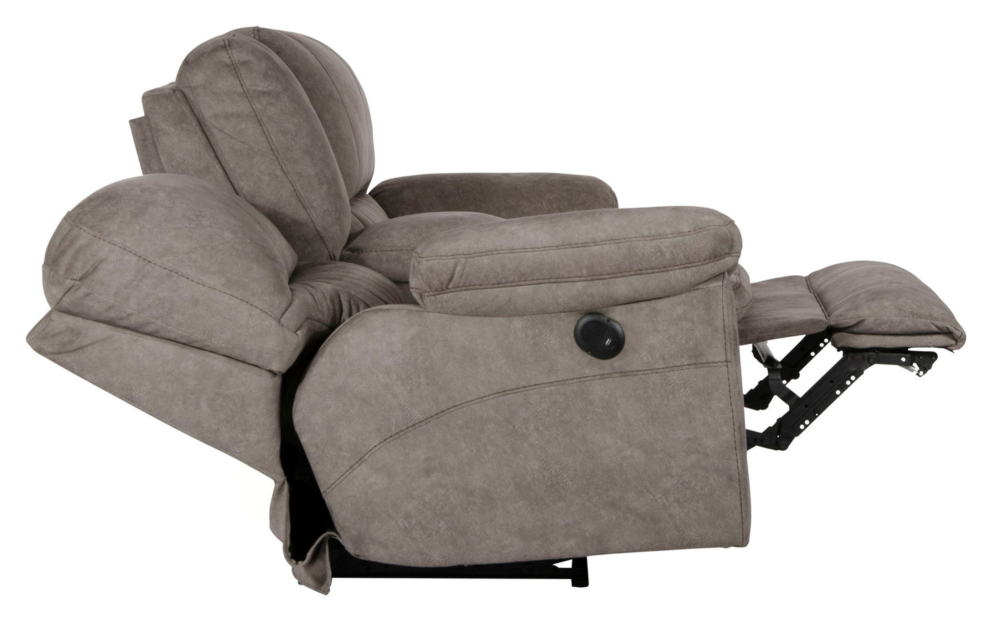 Reyes - Power Lay Flat Reclining Console Loveseat With Storage & Cupholders - Hornell Furniture Outlet