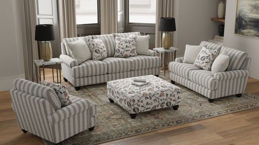 Marley - Cocktail Ottoman - Beige - Hornell Furniture Outlet