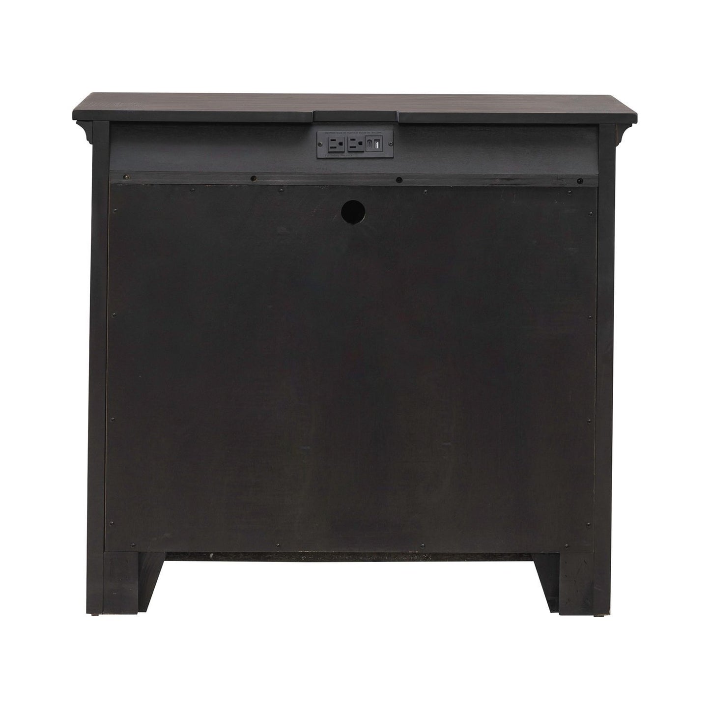 Paradise Valley - 2 Door Bedside Chest With Charging Station - Dark Brown - Hornell Furniture Outlet
