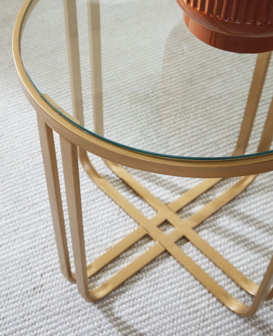 Milloton - Gold - Occasional Table Set (Set of 3) - Hornell Furniture Outlet