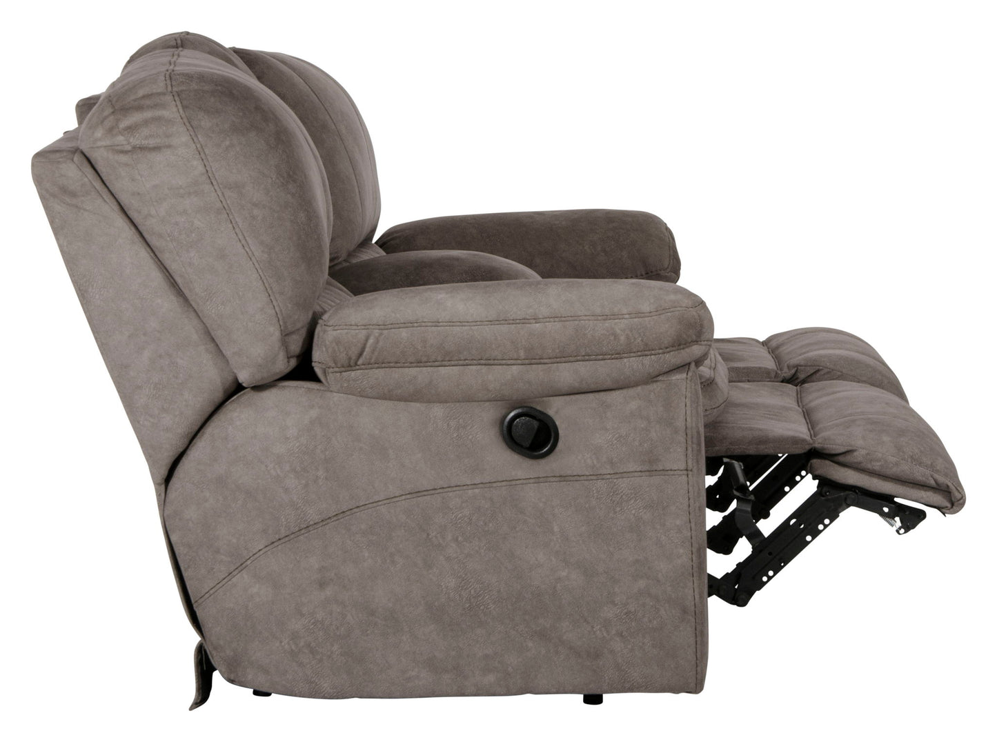 Reyes - Lay Flat Reclining Console Loveseat With Storage & Cupholders - Hornell Furniture Outlet