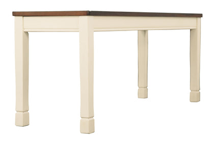 Whitesburg - Brown / Cottage White - Large Dining Room Bench - Hornell Furniture Outlet