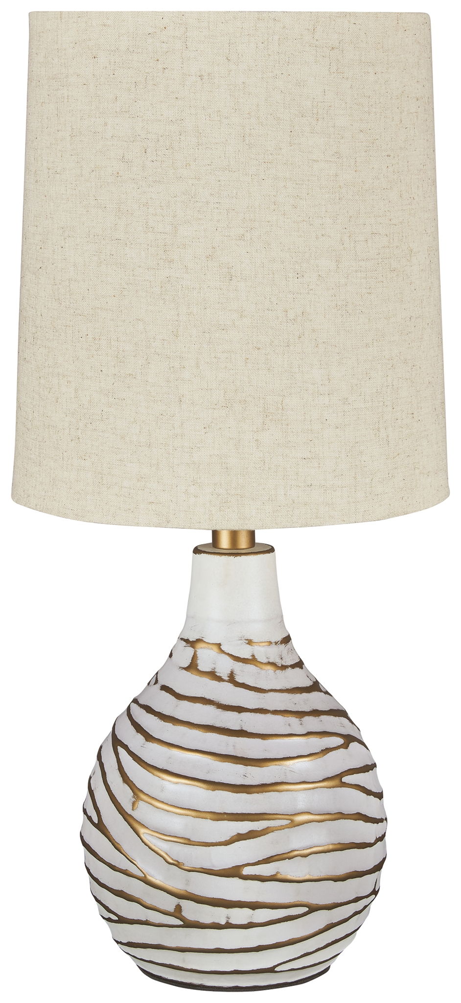 Aleela - White / Gold Finish - Metal Table Lamp - Hornell Furniture Outlet