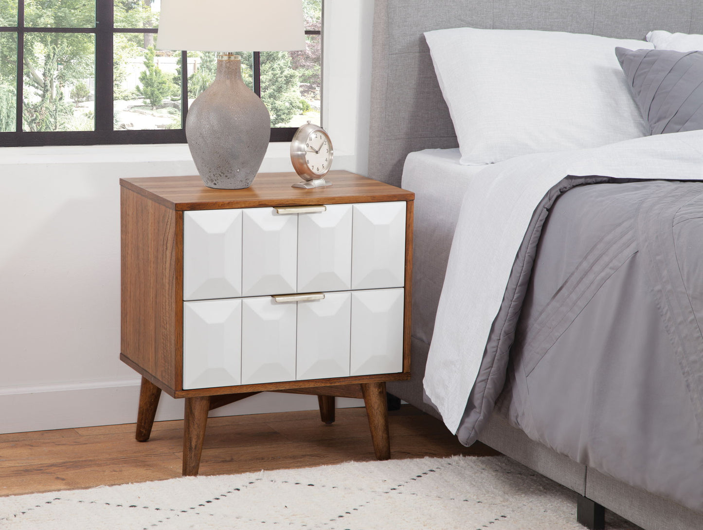 Ginny - Nightstand - Dark Brown - Hornell Furniture Outlet