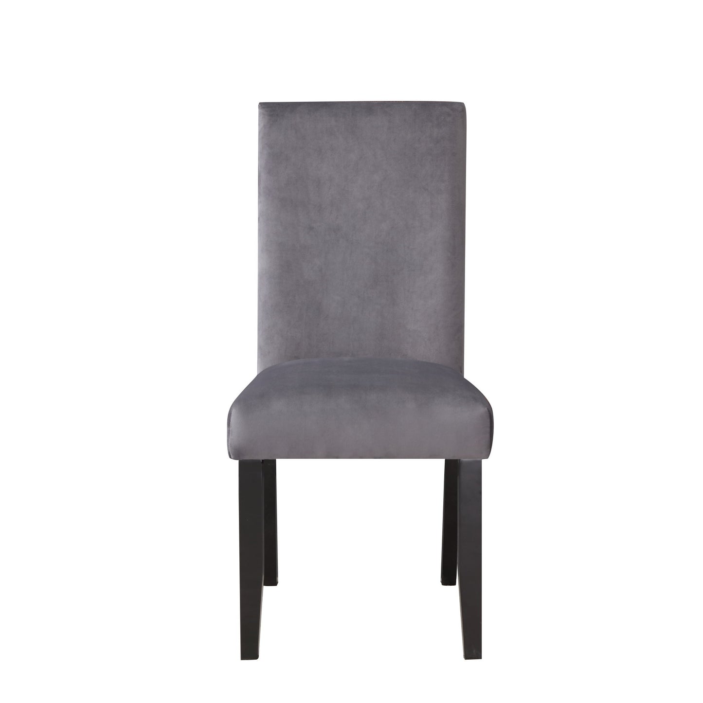 Napoli - Velvet Side Chair (Set of 2) - Gray - Hornell Furniture Outlet