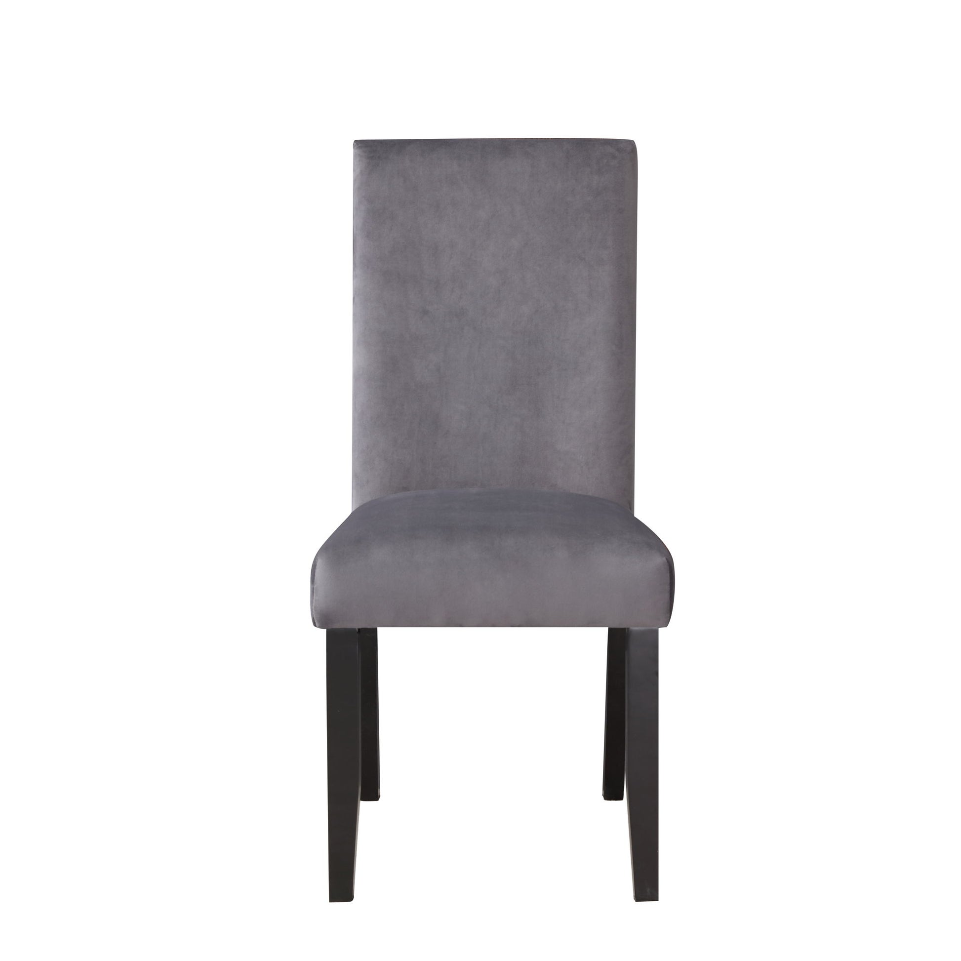 Napoli - Velvet Side Chair (Set of 2) - Gray - Hornell Furniture Outlet