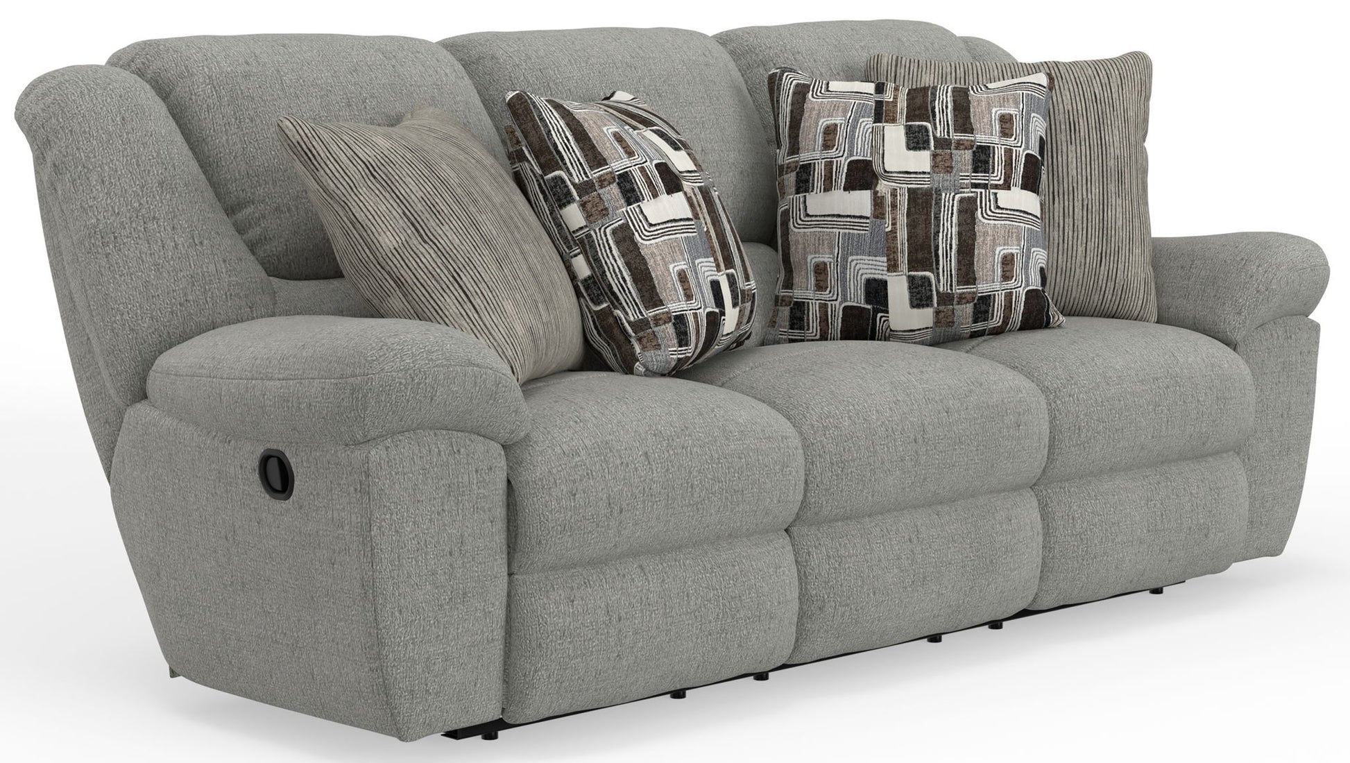 Trifecta - Sofa With 3 Recliners and Drop Down Table - Hornell Furniture Outlet