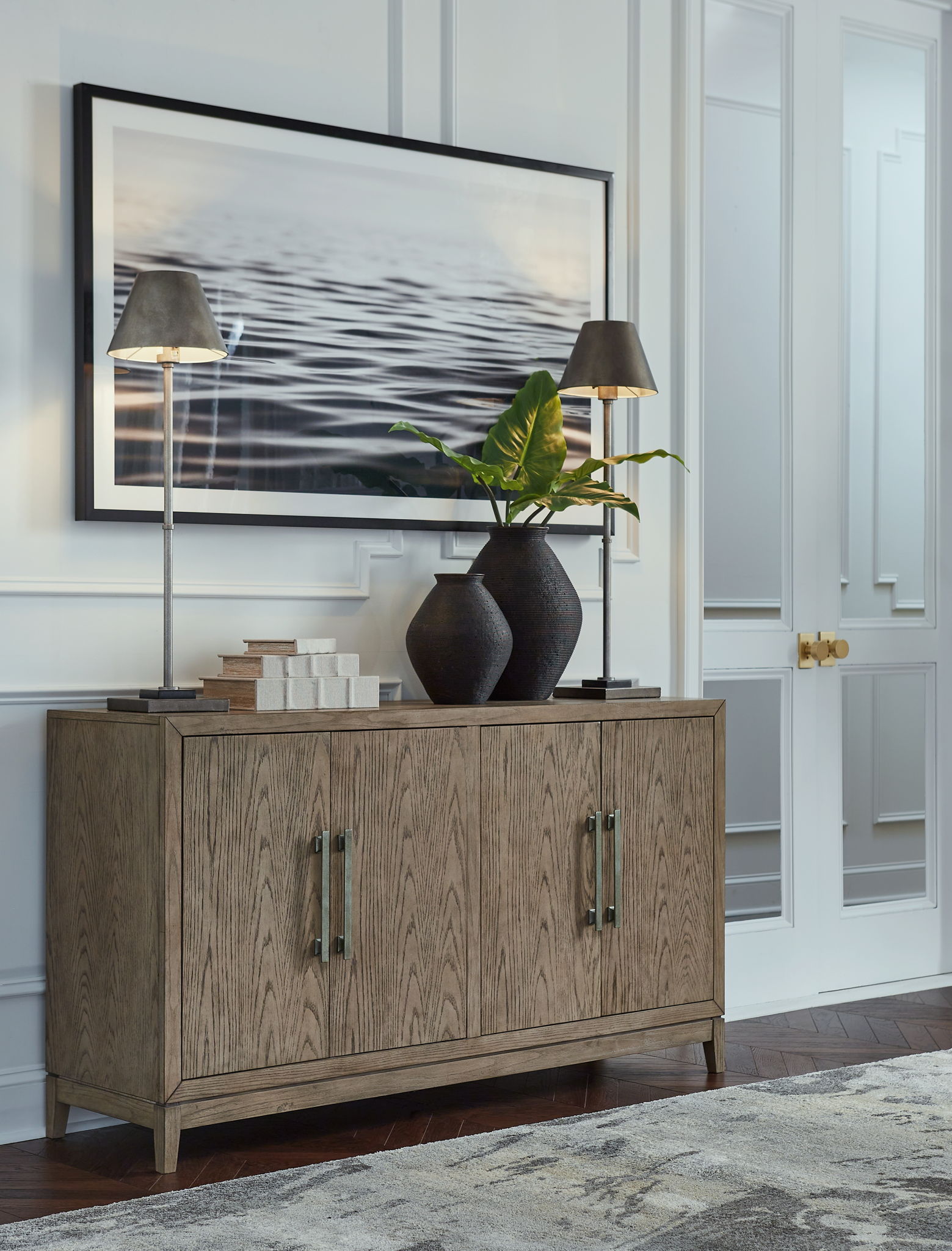 Chrestner - Gray - Dining Room Server - Hornell Furniture Outlet