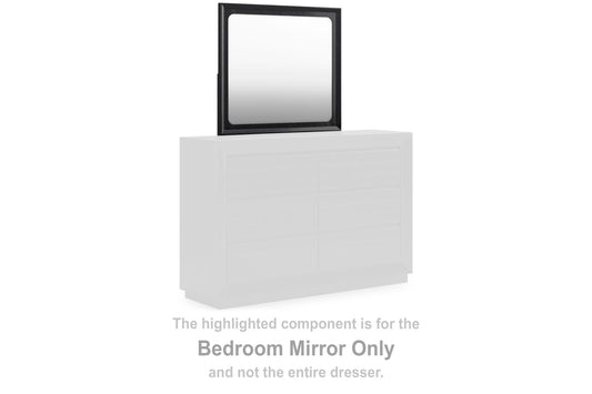 Londer - Black - Bedroom Mirror - Hornell Furniture Outlet