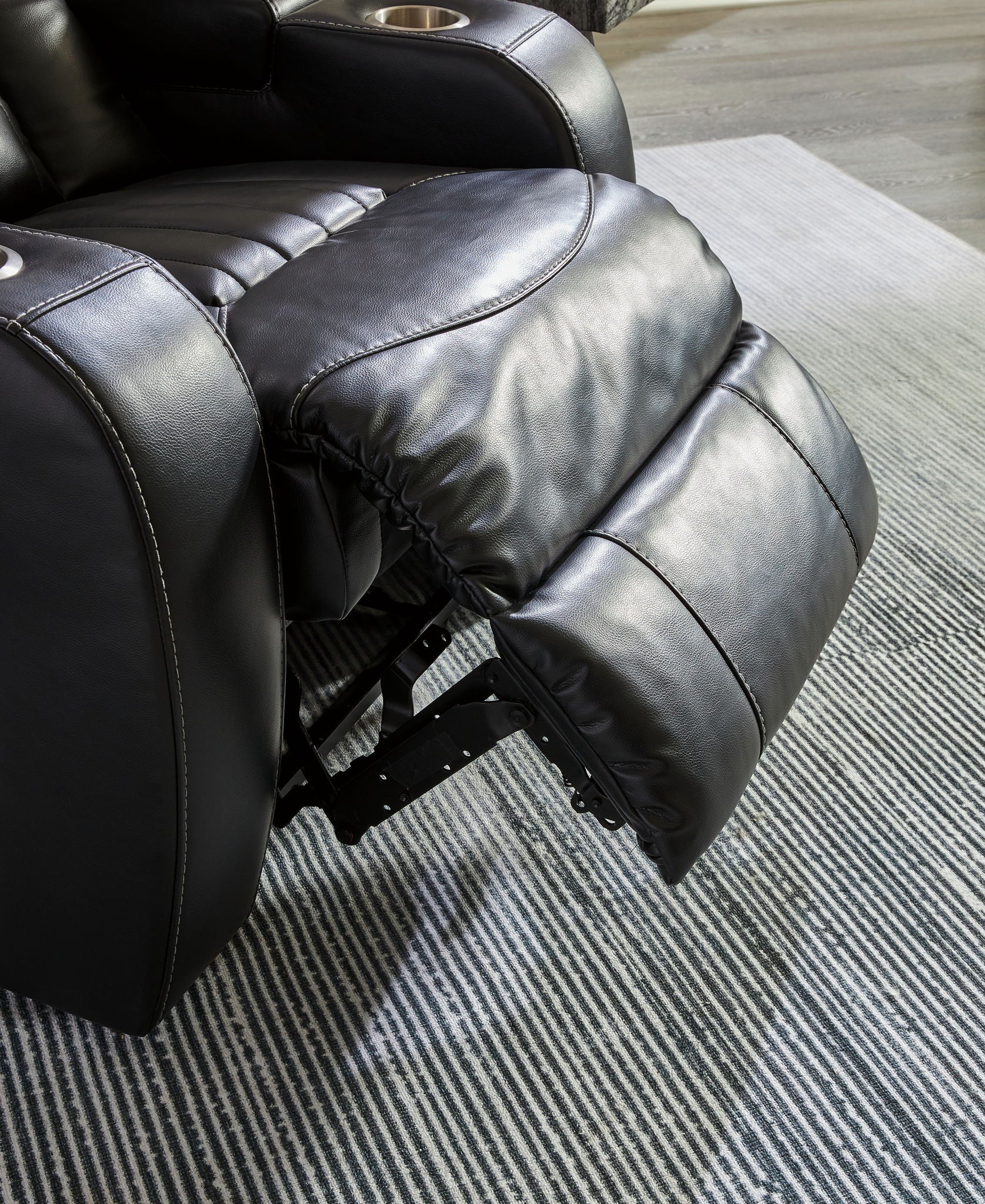 Caveman Den - Midnight - Power Recliner/ Adj Headrest - Hornell Furniture Outlet