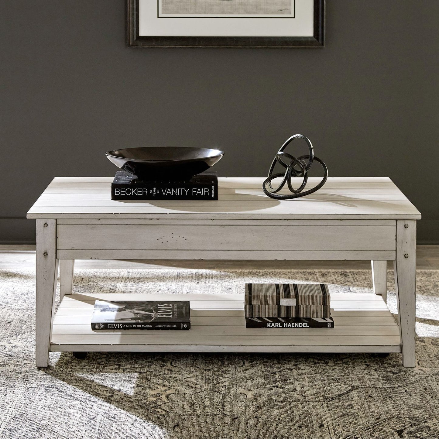 Lake House - Lift Top Cocktail Table - Hornell Furniture Outlet