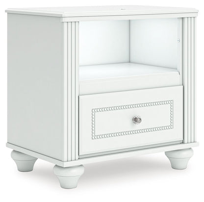 Kozlani - One Drawer Night Stand - White - Hornell Furniture Outlet