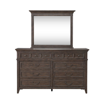 Paradise Valley - Dresser & Mirror - Dark Brown - Hornell Furniture Outlet