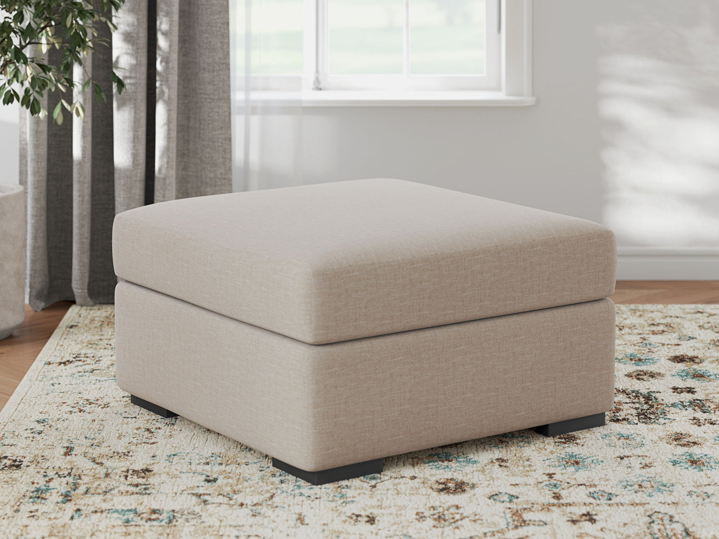 LadyMae - Twill - Oversized Accent Ottoman - Hornell Furniture Outlet