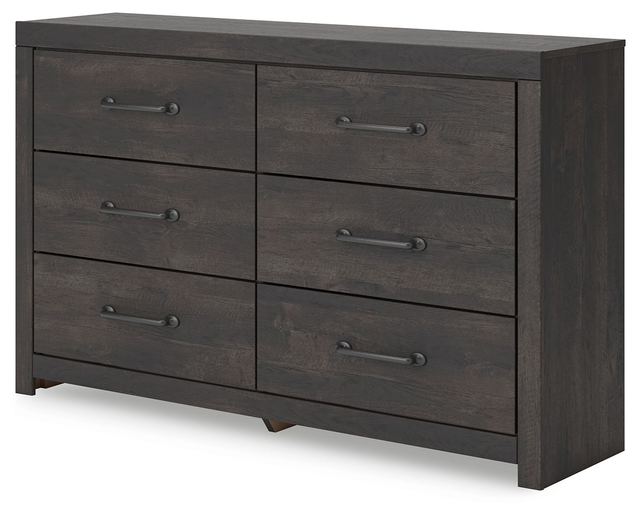 Hollivern - Dark Gray - Six Drawer Dresser - Hornell Furniture Outlet