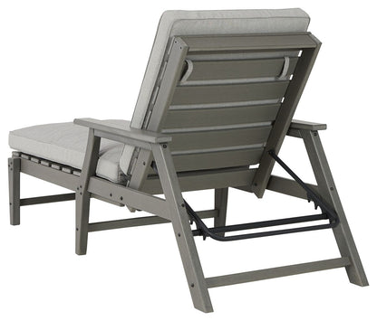 Visola - Gray - Chaise Lounge with Cushion - Hornell Furniture Outlet