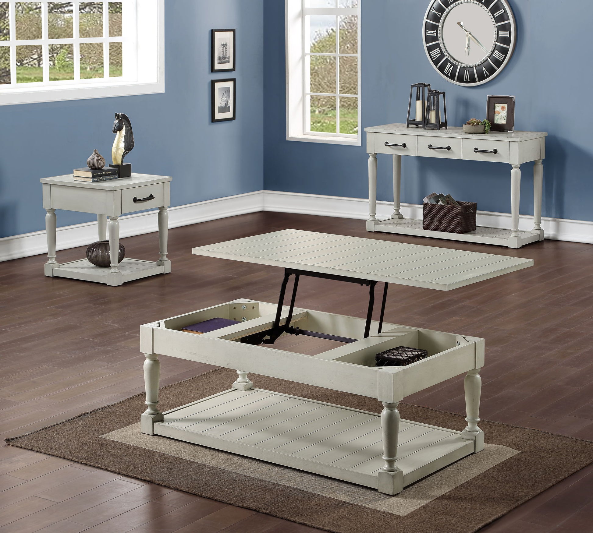 Hemmingway - 3 Piece Occasional Table Set - White - Hornell Furniture Outlet