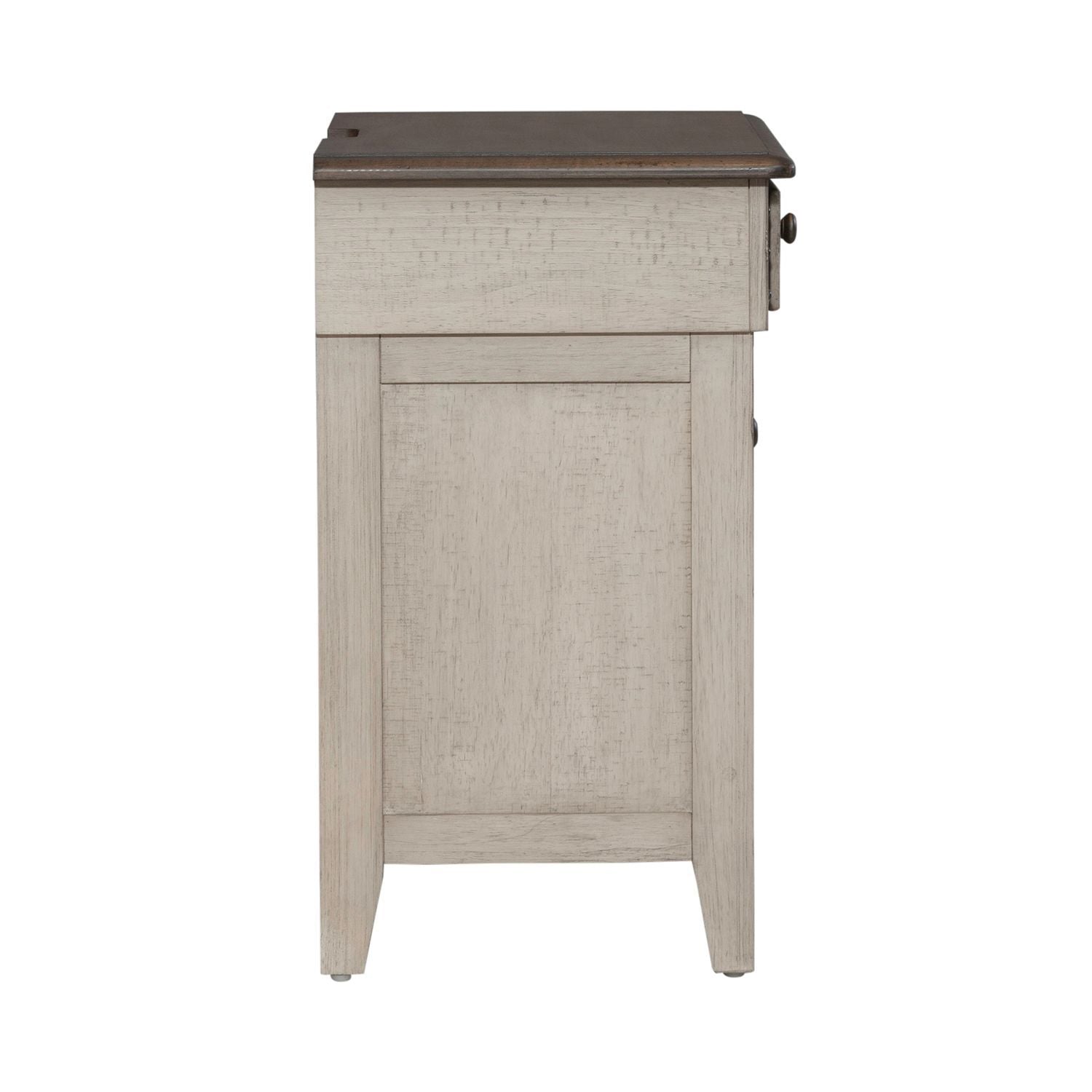 Ivy Hollow - 3 Drawer Nightstand With Charging Station - White - Hornell Furniture Outlet