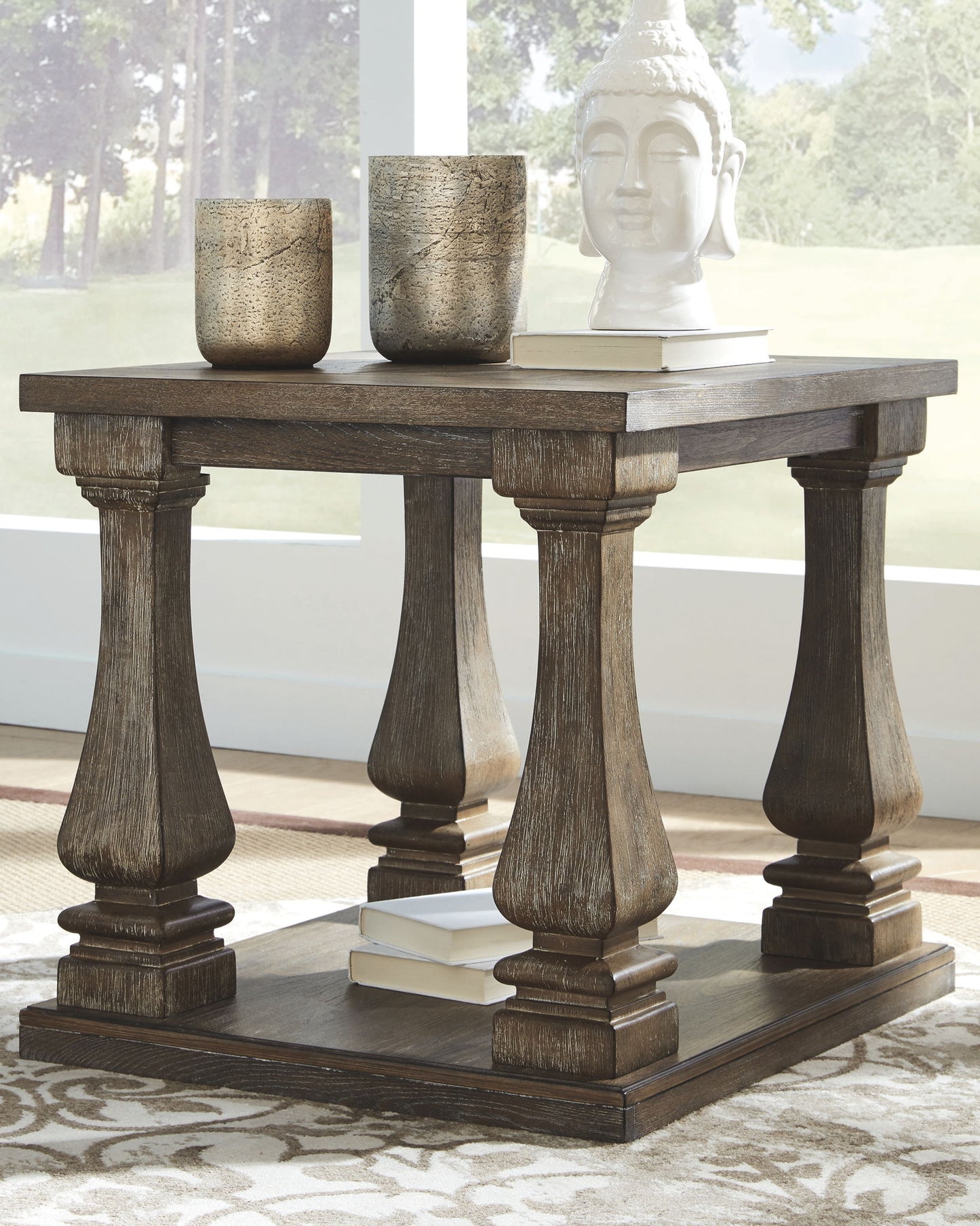 Johnelle - Gray - Rectangular End Table - Hornell Furniture Outlet